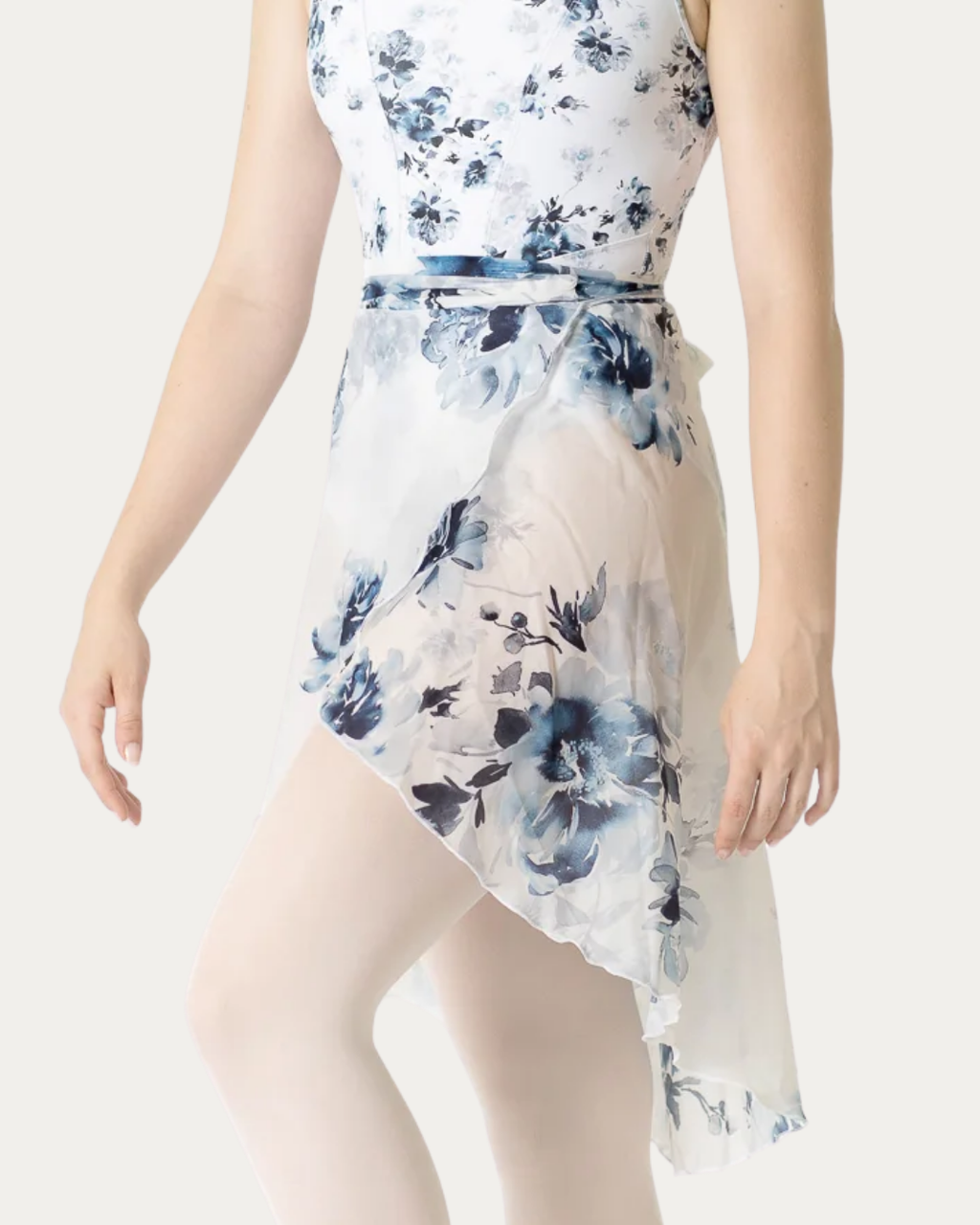 Danse de Paris Velvet Chiffon Adult Skirt - Monet Blue - Backstage